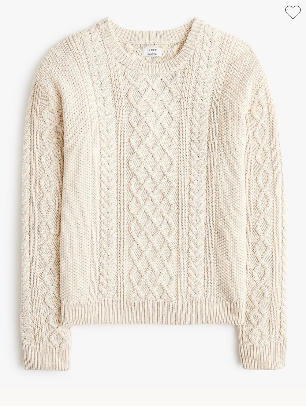 J.Crew Cable Crewneck Sweater Size XS